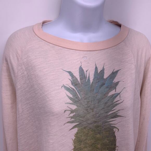 Wildfox Couture Rainbow Pineapple Sunrise Distressed Sweatshirt Womens Size XS - Picture 3 of 8